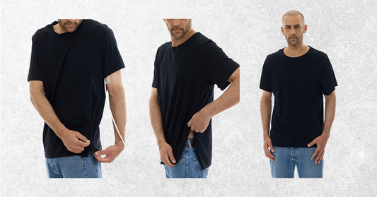 picc line shirt with side opening dress with ease